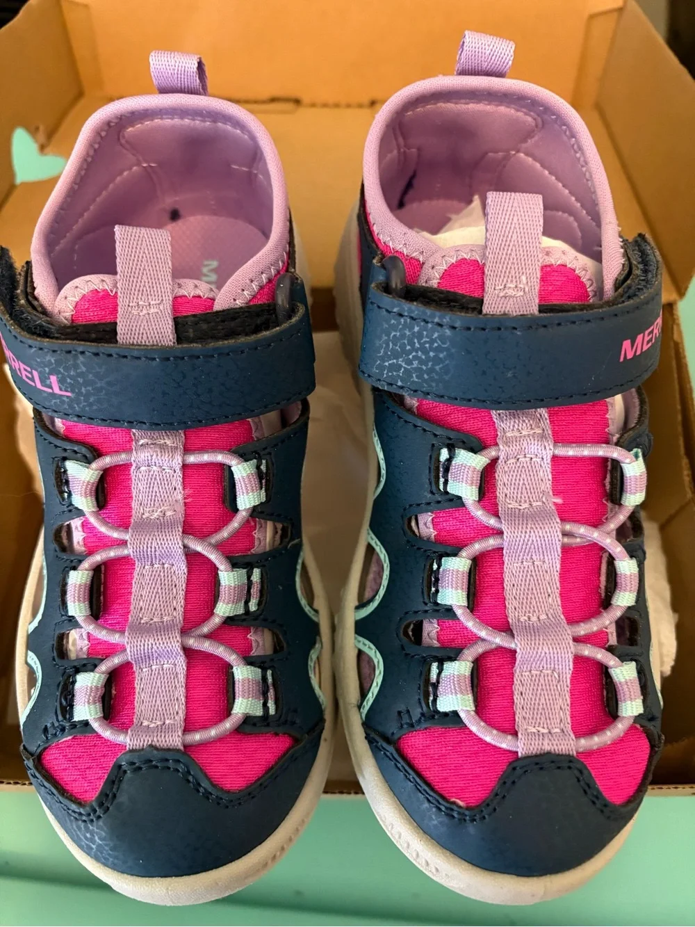 Merrell Hydro Trekker Kids Sandal in Indigo and Fuchsia
